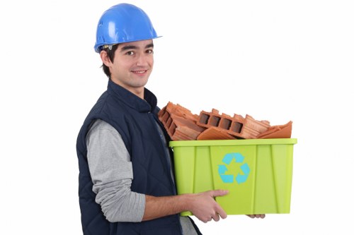 Professional demolition waste removal services in action