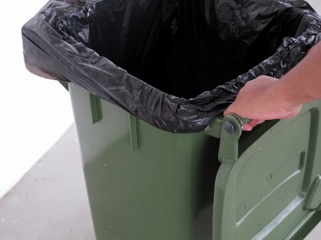 Recycled construction waste being processed
