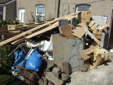 Recycling facility processing construction waste