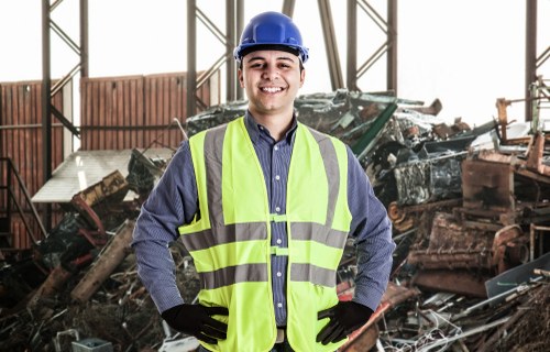 Modern waste clearance equipment in use